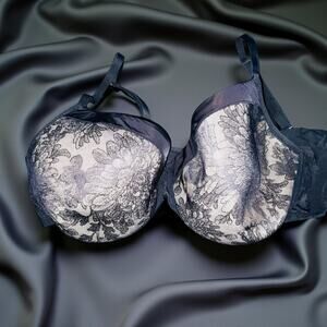 Soma Lightest Lift Modern Coverage Bra 40D Black Underwire Lined Padded 012201